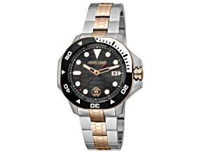 Roberto Cavalli Men's Spiccato Black Dial, Stainless Steel Bracelet Watch