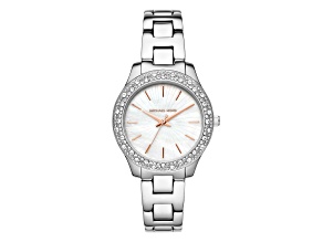 Michael Kors Women's Liliane White Dial, Stainless Steel Watch