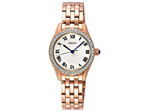 Seiko Women's Classic White Dial Rose Stainless Steel Watch