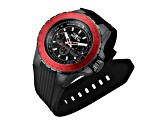 Invicta Aviator 50mm Red Bezel Black Silicone Quartz Watch