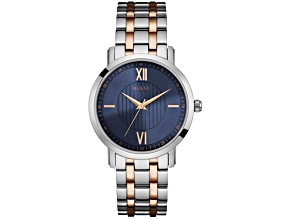 Guess Men's VP Blue Dial Two-tone Stainless Steel Watch