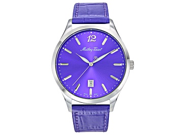 Picture of Mathey Tissot Men's Urban Purple Leather Strap Watch