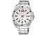 Nautica Tin Can Bay Men's 44mm Quartz Stainless Steel Watch, White Dial