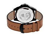 Timex Men's Essex 44mm Quartz Watch, Brown Leather Strap