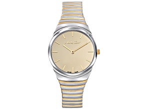 Mathey Tissot Women's Classic Yellow Dial Two-tone Stainless Steel Watch