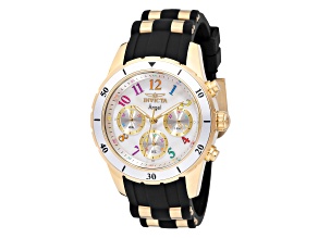 Invicta Angel 40mm White Dial Silicone Stainless Steel Band Quartz Watch