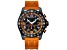 Seapro Men's Gallantry Black Dial, Orange Rubber Strap Watch