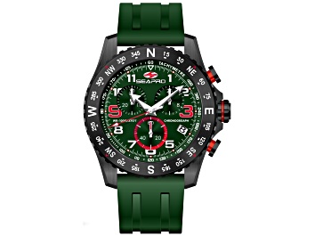 Picture of Seapro Men's Gallantry Green Dial, Green Rubber Strap Watch