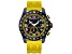 Seapro Men's Gallantry Black Dial, Yellow Rubber Strap Watch