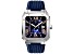 Christian Van Sant Men's Mosaic Blue Dial, Blue Rubber Strap Watch