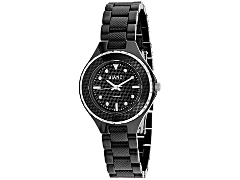 Roberto Bianci Women's Casaria Black Dial, Black Ceramic Watch, 32mm