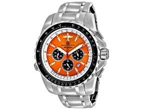 Oceanaut Men's Aviador Pilot Orange Dial, Stainless Steel Watch