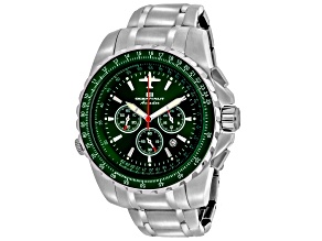 Oceanaut Men's Aviador Pilot Green Dial, Stainless Steel Watch