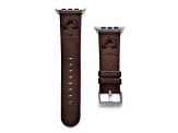 Gametime NHL Colorado Avalanche Brown Leather Apple Watch Band (42/44mm S/M). Watch not included.