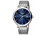 Ferre Milano Men's Fashion 43mm Quartz Blue Dial Stainless Steel Watch