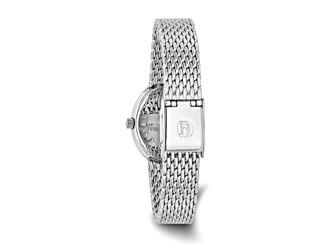 Charles Hubert Ladies Stainless Steel White MOP Dial Quartz Watch