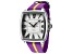 Glam Rock Men's Vintage 40mm Quartz Purple Nylon Strap Watch