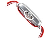 Glam Rock Men's Vintage 40mm Quartz Red and White Nylon Strap Watch