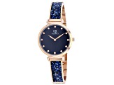 Roberto Bianci Women's Billare Blue Dial, Rose Stainless Steel Watch