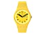 Swatch Women's Pride Yellow Dial, Yellow Silicone Watch