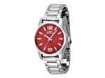 Invicta Celestial 36mm Red Dial Stainless Steel Quartz Watch