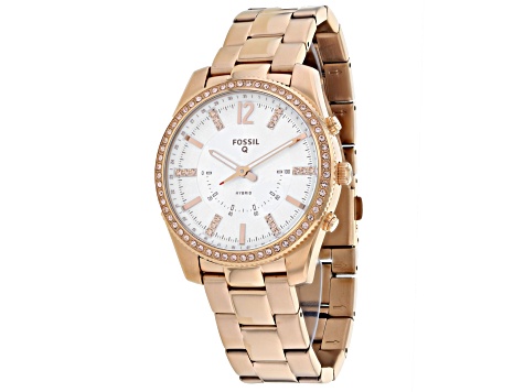 Fossil Women's Scarlette White Dial, Rose Stainless Steel Watch