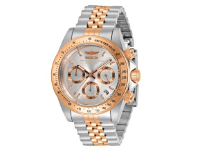 Invicta Speedway 39.5mm Silver Tone Dial Two-tone Stainless Steel Quartz Watch