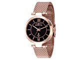 Invicta OCEAN VOYAGE 32mm Black Dial Rose Stainless Steel Quartz Watch And Bracelet Set