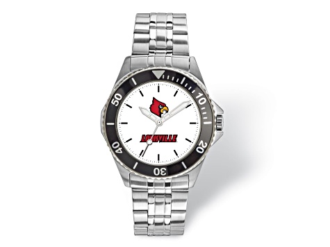 University of Louisville Men's Collegiate Watch with Leather Strap
