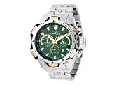 Invicta Venom Combat 52.5mm Green Dial Yellow Accents Stainless Steel Bracelet Quartz Watch