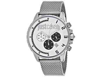 Picture of Just Cavalli Men's Sport White Dial Stainless Steel Mesh Band Watch