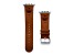 Gametime NHL Edmonton Oilers Tan Leather Apple Watch Band (38/40mm S/M). Watch not included.