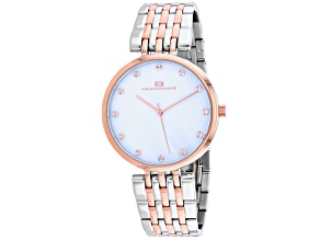 Oceanaut Women's Aerglo White Dial, Silver-tone/Rose Stainless Steel Watch