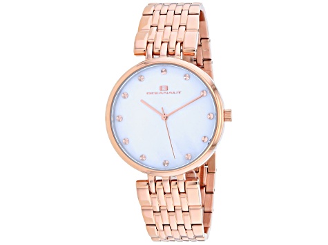 Oceanaut Women's Aerglo White Dial, Rose Stainless Steel Watch