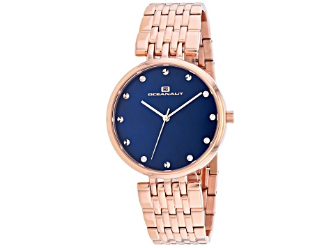 Oceanaut Women's Aerglo Blue Dial, Rose Stainless Steel Watch