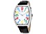 Christian Van Sant Men's Royalty II White Dial, Multi-color Accents, White Bezel, Leather Watch