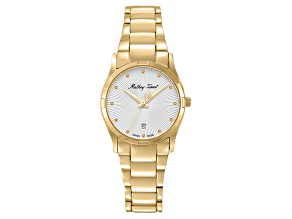 Mathey Tissot Women's Classic White Dial, Yellow Stainless Steel Watch