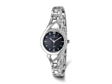 Ladies Charles Hubert Chrome-finish Black Dial Watch