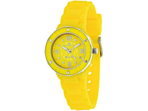 Oceanaut Women's Acqua Star Yellow Dial, Yellow Silicone Watch