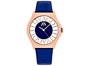 Jivago Women's Fun Blue Dial, Blue Satin Leather Strap Watch