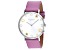 Coach Women's Perry White Dial with Star Accents, Pink Leather Strap Watch