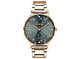 Coach Women's Perry Black Dial with Star Accents, Rose Stainless Steel Watch