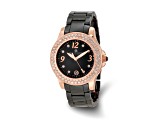 Ladies Charles Hubert Black Ceramic 40mm Watch