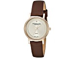 Stuhrling Women's Symphony Elite Brown Leather Strap Watch