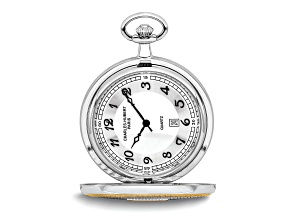 Charles Hubert Gold Tone Brass White Dial Pocket Watch