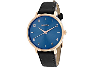 Nixon Women's Arrow Black Leather Strap Watch