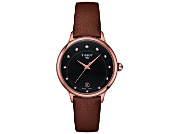 Picture of Tissot Women's Odaci-T 33.17mm Quartz Watch, Brown Leather Strap