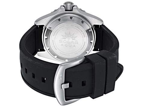 Solar Aqua Men's Deep Bay 45mm Black  Dial Automatic Watch, Black Dial and Bezel