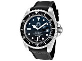 Solar Aqua Men's Deep Bay 45mm Blue and Black Dial Automatic Watch, Blue Dial, Black Bezel