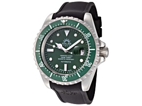 Solar Aqua Men's Deep Bay 45mm Green Dial Automatic Watch, Green Dial and Bezel